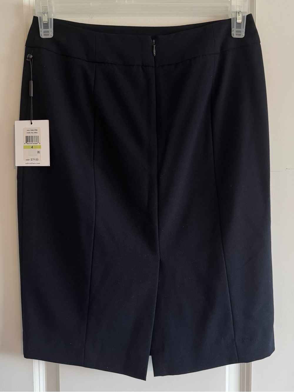 Calvin Klein Navy Pencil Skirt - Sleek Office Essential - Picture 2 of 7